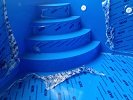 Rohové zaoblené bazénové schody (4 schody)